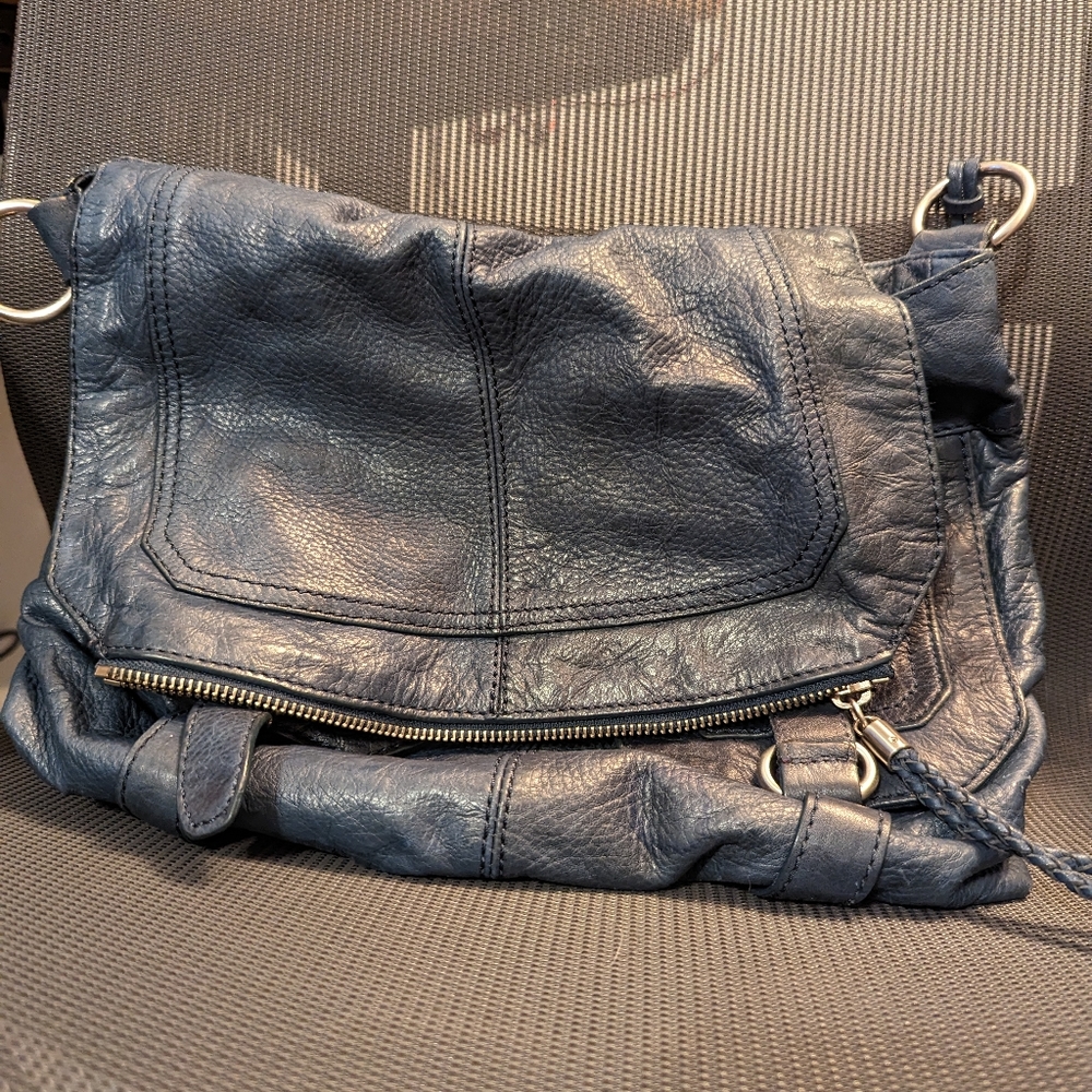 blue sak leather crossbody